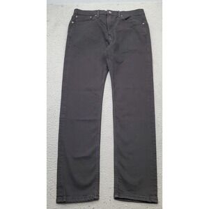Levi's 502 Straight Leg Jeans Mens 34x34 Black Denim Red Tab Dark Wash 5-Pocket